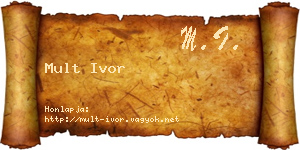 Mult Ivor névjegykártya